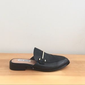 New Backless Loafer | Black + Gold | Steve Madden
